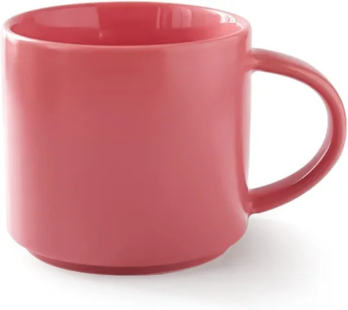 Miniatura 6 de ZaH Taza de café de cerámica de 14 onzas de color sólido, taza de té para oficina en casa – Lavavajillas con calefacción por microondas (negro)