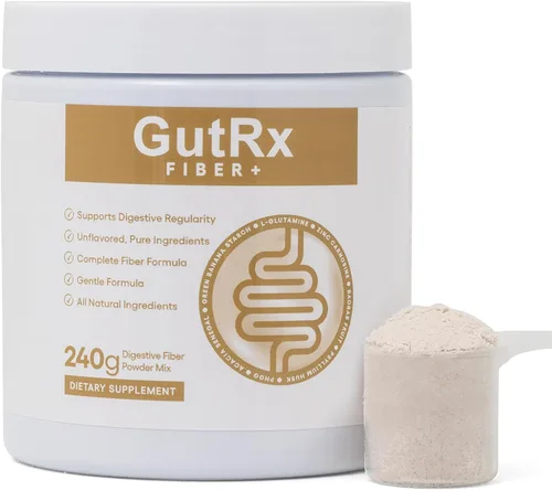 Fiber+ Polvo de fibra prebiótica – Mezcla de fibra soluble e insoluble para apoyar la regularidad digestiva, microbiota intestinal y saciedad – Sin