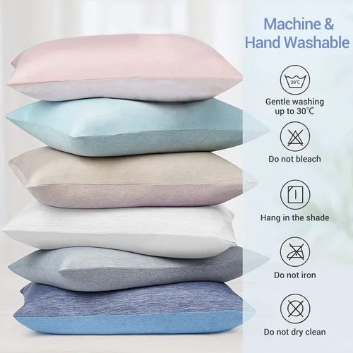 Miniatura 6 de LUXEAR Fundas de almohada refrescantes tamaño King, paquete de 2 fundas de almohada Arc-Chill Cool con diseño de doble cara [Refrescante y algodón]