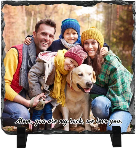 Miniatura 13 de Bemaystar Marco de fotos personalizado con foto y texto, regalo de fotos personalizado para mamá, papá y parejas, placa de pizarra fotográfica