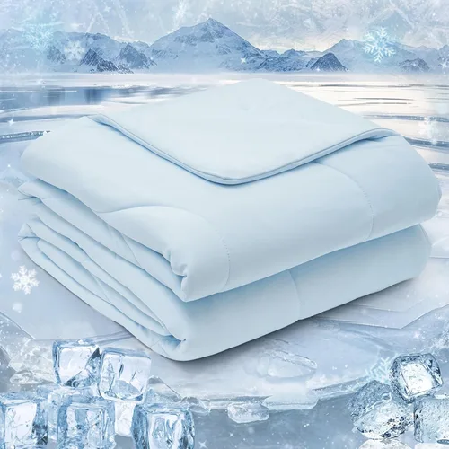 Miniatura 10 de PHF Manta Refrescante Suave Tamaño Twin para Personas que Duermen con Calor y Sudores Nocturnos, Manta Transpirable y Acogedora, Q-MAX>0.45 Absorbe