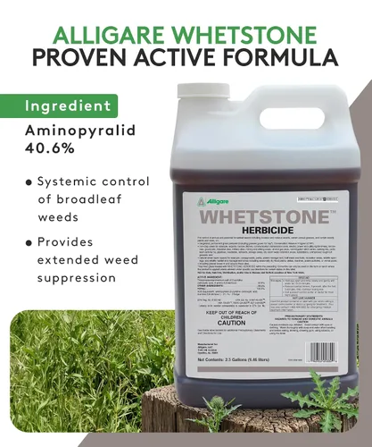 Miniatura 2 de ALLIGARE Whetstone - Herbicida posemergente para pastizales, CRP, derechos de paso y sitios de servicios públicos - Concentrado de herbicida de 1