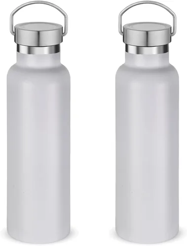 Miniatura 36 de Neihepal Paquete de 4 botellas de agua aisladas de 20 onzas, botella deportiva de doble pared de acero inoxidable con tapa de asa, termo Bubble gum
