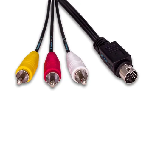 SatelliteSale Audio Video 10 Pin RCA Composite DirecTV Cable de Repuesto Cable Universal Cable PVC Negro Cable 6 pies