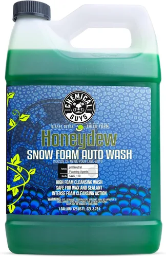 Chemical Guys Jabón de lavado de autos para cañón de espuma o balde, jabón de espuma de nieve Honeydew para lavado de autos para camiones,