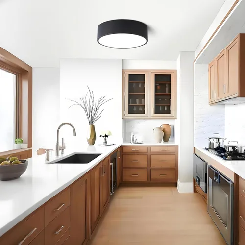 Miniatura 8 de Lámpara de techo de montaje empotrado regulable moderna, luces LED redondas de color negro mate, iluminación de 5CCT 2700K-6000K para cocina