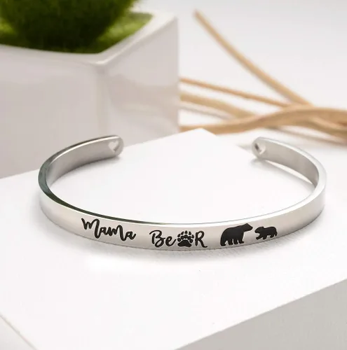Miniatura 26 de Pulseras inspiradoras para abuela, mamá, hija, sobrina, tía, grabado, mensaje oculto, pulsera de acero inoxidable, corona de cumpleaños, joyería