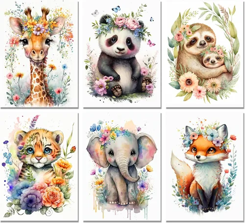Miniatura 35 de Meothan Paquete de 6 Kits de Pintura de Diamantes Paisaje Lunar Kits de Arte de Diamantes para Adultos Principiantes, Pintura de Taladro Redondo