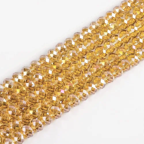 Miniatura 10 de Cuentas de vidrio Rondelle de 4mm para hacer joyas 1200 piezas Cuentas espaciadoras facetadas en forma de Briolette de cristal surtidos Suministros
