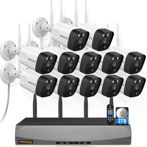 Miniatura 13 de Sistema de cámara de seguridad inalámbrica 4K para exteriores, largo alcance +76% WiFi, cámaras de antenas duales y NVR de 4 antenas, detección