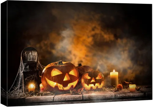 wall26 Lienzo decorativo para pared, imágenes de Halloween, decoración de pared para el hogar, dormitorio, sala de estar, pinturas en lienzo