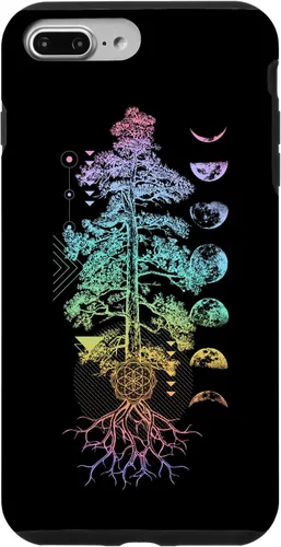 Miniatura 12 de iPhone 11 Pro Max Árbol de la Vida Fases de la Luna Yoga Chakra Estuche de Regalo