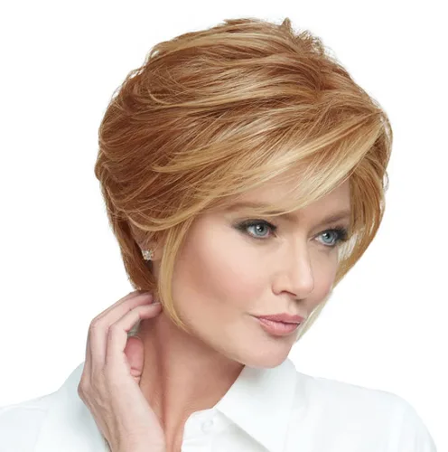 Miniatura 14 de Raquel Welch Go To Style - Peluca de pelo corto versátil y favorecedora de Hairuwear, gorra media, castaño iluminado por el sol RL10/12