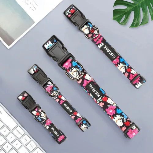 Miniatura 2 de Collar para perros medianos - Diseño especial, lindo collar de perro para niña, suave, ajustable, floral, para cachorro, collar para mascotas
