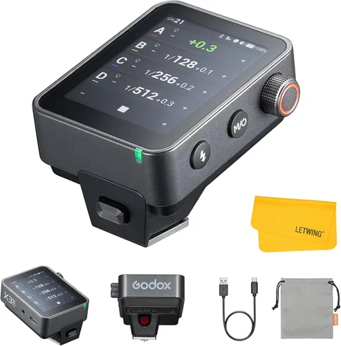 Godox X3 Pro F X3Pro-F TTL - Disparador de flash inalámbrico para cámara Fuji, transmisor de flash inalámbrico 2.4G, pantalla OLED de alta