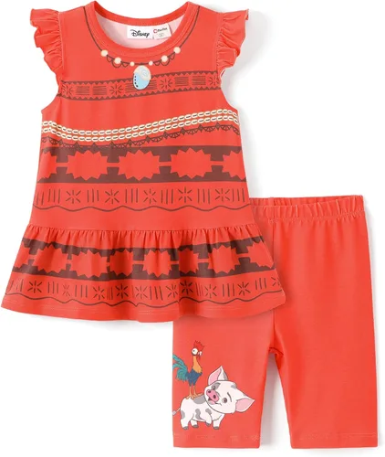 Miniatura 20 de Disney Minnie Mouse - Conjunto de sudadera con manga larga y leggings de princesa Frozen, Marvel para niñas pequeñas, 2 piezas, tallas 2-6 años
