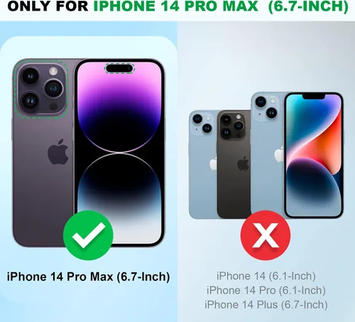 Miniatura 2 de Rockaway Funda magnética para iPhone 14 Pro Max, compatible con MagSafe, antideslizante, resistente a prueba de golpes, para iPhone 14 Pro Max