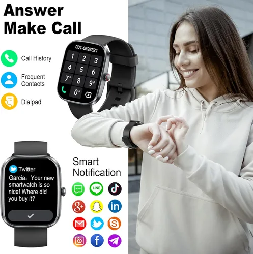 Miniatura 2 de Smart Watch for Men Women, 2026 New Smartwatch(Answer/Make Call) , 1.91" Fitness Watch with 120+ Sport Modes, Fitness Tracke with Pedometer/Sleep