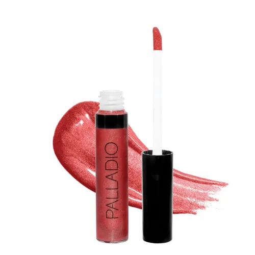 Miniatura 21 de Palladio Brillo de labios, brillo de labios no pegajoso, contiene vitamina E y aloe, ofrece un color intenso e hidratación, minimiza las arrugas