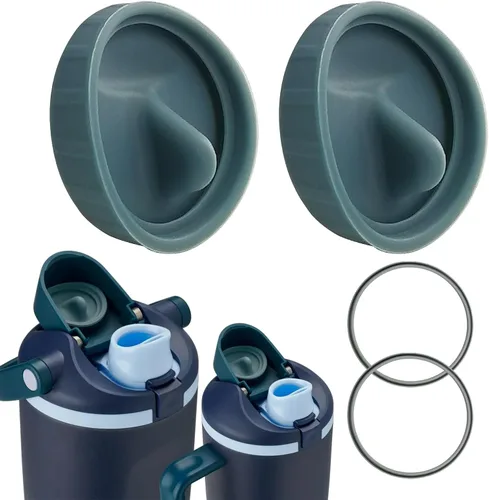 Juego de tapones de silicona a prueba de fugas y anillos de junta para Owala FreeSip Sway de 30 onzas y 40 onzas, 40 onzas, silicona de grado