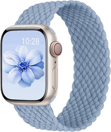Miniatura 33 de Correa trenzada Solo Loop para Apple Watch de 40 mm, 42 mm, 41 mm, 38 mm, 44 mm, 46 mm, 45 mm Ultra/3 2 49 mm para hombres/mujeres, correa de nylon