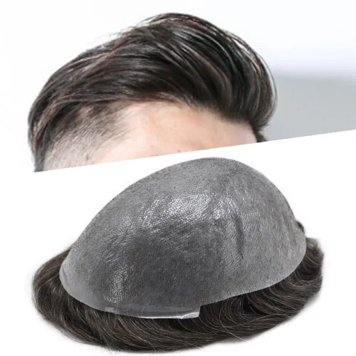 Miniatura 11 de Hombres Toupee Hair Thin Skin Men Human Hair Piece Men Toupee Cabello humano V-loop de aspecto natural Toupee Hombres Hairpiece Men Hair System