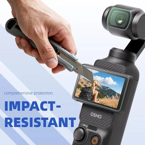 Miniatura 6 de DJI Osmo Pocket 4/Pocket 3 - Protector de pantalla, resistente a los arañazos, película LCD de vidrio templado Ultra-HD y protector de lente