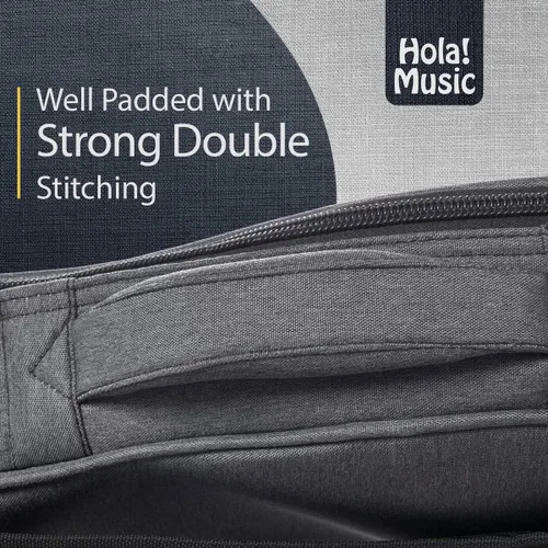 Miniatura 7 de Hola! Music Estuche para guitarra bajo eléctrico, bolsa suave de 41 pulgadas para guitarras eléctricas con acolchado de 1 pulgada, bolsillos