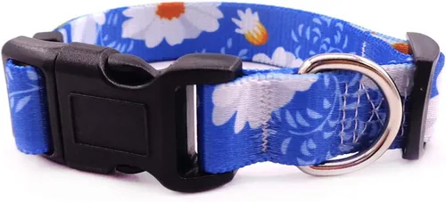 Miniatura 2 de Love Dream Collar de perro resistente con hebilla de liberación rápida ajustable con patrones geométricos florales para perros pequeños, medianos