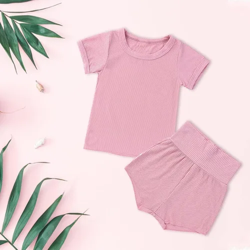 Miniatura 7 de TBUIALL Traje de bebé granate, pantalón para bebé recién nacido, ropa de hospital a juego para mamá y yo, ropa popular para bebé niña