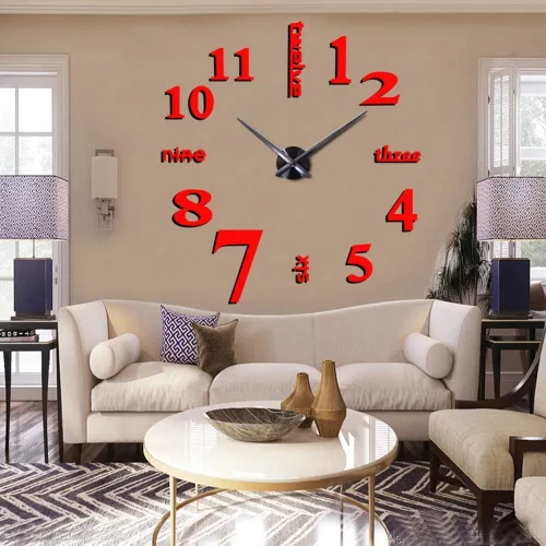 Miniatura 7 de FASHION in THE CITY Relojes de pared grandes sin marco en 3D, diseño moderno, para decoración DIY, superficie de espejo, para sala, dormitorio, Café