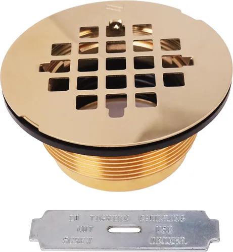 Miniatura 13 de Westbrass D206B-50 Cuerpo de drenaje de ducha de compresión de 4-1/4" OD con placa de cubierta de rejilla, recubrimiento en polvo blanco Blanco