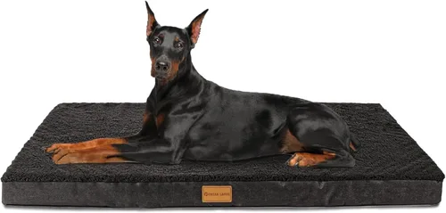 Miniatura 22 de Cama ortopédica para perros Patas Lague de tamaño grande 36''X24'', suave, impermeable, de espuma en forma de caja de huevos, cama para jaula