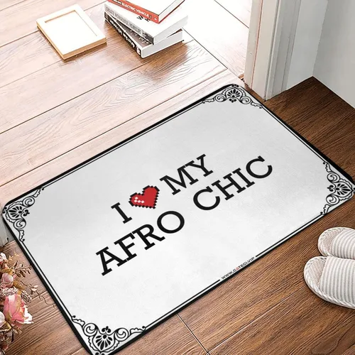 Backyard Bar Decor I Love My Afro Chic Doormat Back Yard Decorations Restroom Decor (Color : Colour, Size : 40X60CM)