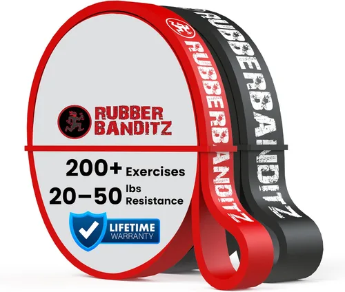 Miniatura 11 de Rubberbanditz Combo Pull Up Assist Bands Heavy Duty Resistance Exercise Bands for Powerlifting, Mobility, and Stretching Resistance Bands for