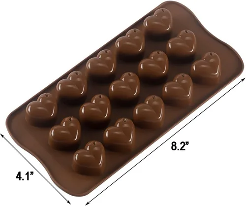 Miniatura 2 de Molde de silicona para chocolate con forma de corazón, moldes de caramelo para fiestas, bodas, gelatinas, cubitos de hielo en forma de corazón