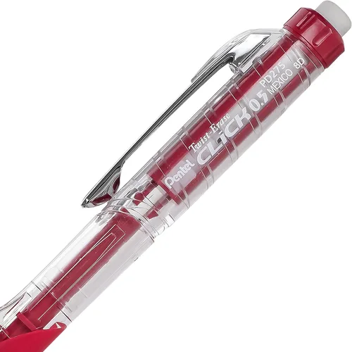 Miniatura 4 de Lápiz automático Pentel Twist Erase Click con 2 borradores de repuesto y minas, 0.01 pulgadas, barriles surtidos, Variados