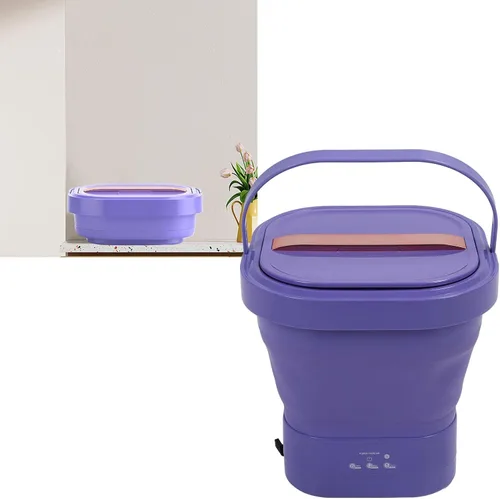Miniatura 3 de Lavadora portátil de 23 litros, lavadora plegable recargable con secadora giratoria, mini lavadora para ropa interior, pequeñas delicadas, adecuada