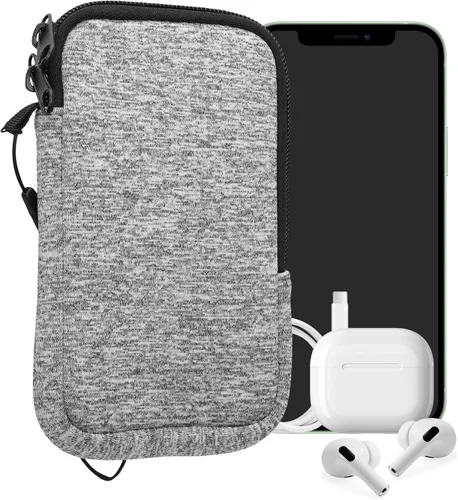 Miniatura 80 de kwmobile Funda universal para teléfono tamaño XS - 3,5/4 pulgadas - Funda de neopreno para teléfono inteligente con cremallera - Funda impermeable