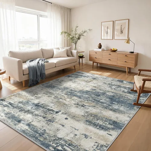 Miniatura 76 de GENIMO Alfombra antideslizante de 2 x 6 pies, lavable para pasillos de cocina, alfombras de cocina modernas abstractas, alfombra ligera de pelo bajo