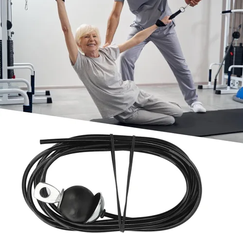 Miniatura 8 de Cable de polea de 0.197 in de grosor, cable de rodamiento de carga de 220.5 libras, cable de repuesto para gimnasio para equipos de ejercicio