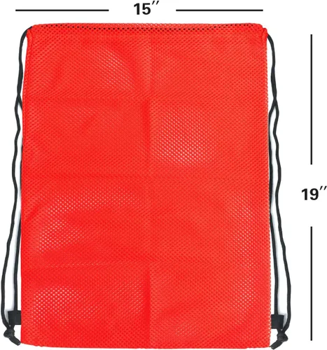 Miniatura 63 de GSE Games & Sports Expert Bolsa de malla con cordón para béisbol, pelotas de pickleball, pelotas de golf, gimnasio, equipo de natación, lavandería