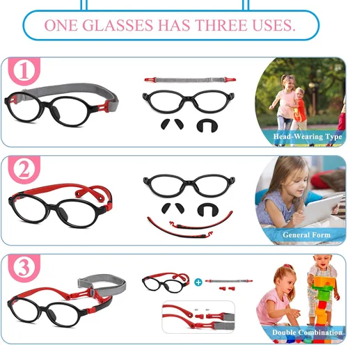 Miniatura 3 de SooGree Lentes de bloqueo de luz azul para niños y niñas, pantalla de computadora, juegos, TV, teléfono, antirreflejos y fatiga ocular