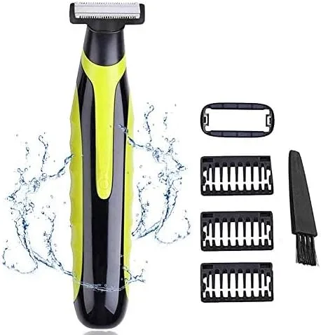 INVODA Afeitadora eléctrica para hombres recargable en seco y húmedo con 3 peines de recorte, 1 protector de piel, recortadora facial y corporal
