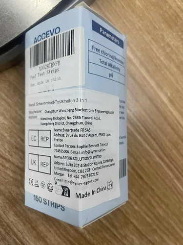 Miniatura 7 de Accevo Tiras de prueba para bañera de hidromasaje, kit de prueba de agua de piscina 3 en 1 para cloro/bromo, pH, alcalinidad total, tiras de prueba