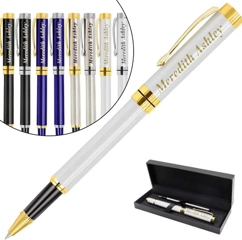 Miniatura 17 de Aolun Bolígrafos personalizados, bolígrafo grabado personalizado, perfecto para cumpleaños, negocios, fiestas con nombre, eslogan o logotipo, tinta