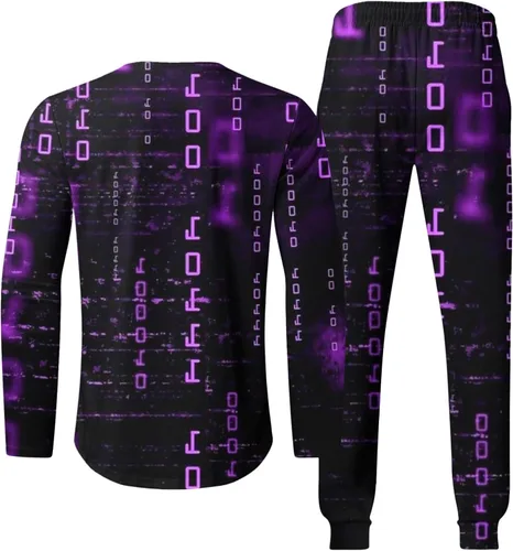 Miniatura 4 de Conjuntos chándal 2 piezas para hombre jersey de manga larga camisas, bolsillos pantalones largos trajes deportivos