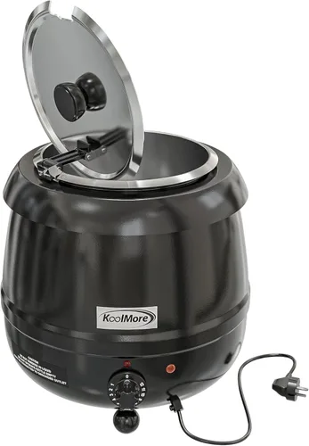 Miniatura 3 de KoolMore Calentador de sopa comercial con tapa con bisagras e inserto de olla extraíble para bufé, restaurante, fiesta, evento y catering, grande
