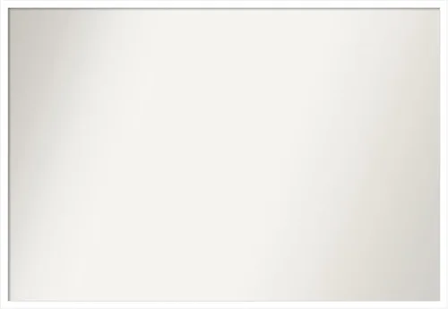 Miniatura 1027 de Amanti Art Espejo de baño blanco para sobre el fregadero, 32 x 45 pulgadas, espejo de tocador rectangular blanco esbelto, marco de madera moderno