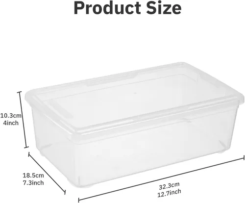 Miniatura 2 de novelinks Caja de almacenamiento transparente de 6 cuartos de galón, apilable, de plástico, con tapas, caja de plástico para clasificar, paquete